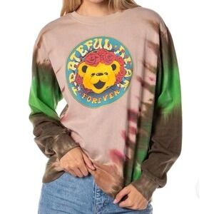 Grateful Dead‎ Tie Dye Sweatshirt Dancing Bear Roses Forever Graphic Size S Band